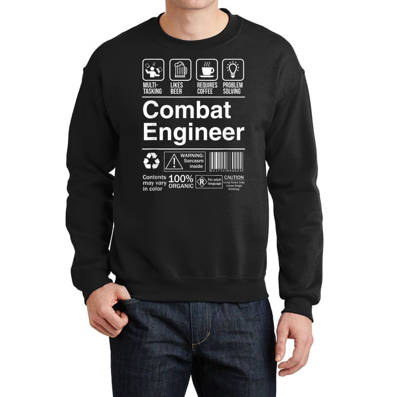 Combat Engineer Product Label T Shirt Crewneck Sweatshirt by cm-arts | Artistshot