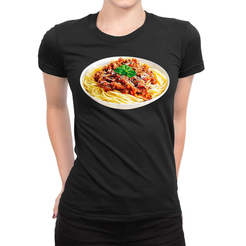 Spaghetti Bolognese Meatball Costume Last Minute Halloween Ladies Fitted T-Shirt by August | Artistshot