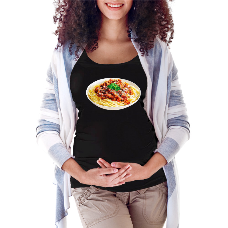 Spaghetti Bolognese Meatball Costume Last Minute Halloween Maternity Scoop Neck T-shirt by August | Artistshot