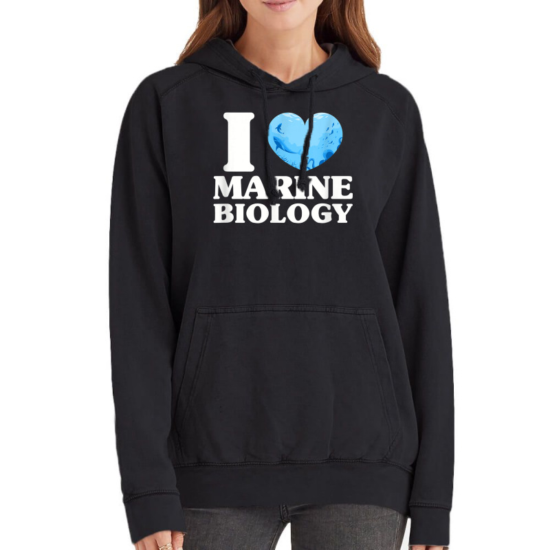 I Love Marine Biology Marine Biologist Sea Ocean Vintage Hoodie by Posh | Artistshot