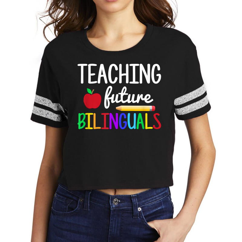 Teaching Future Bilinguals, Bilingual Spanish Teacher T Shirt Scorecard Crop Tee by cm-arts | Artistshot