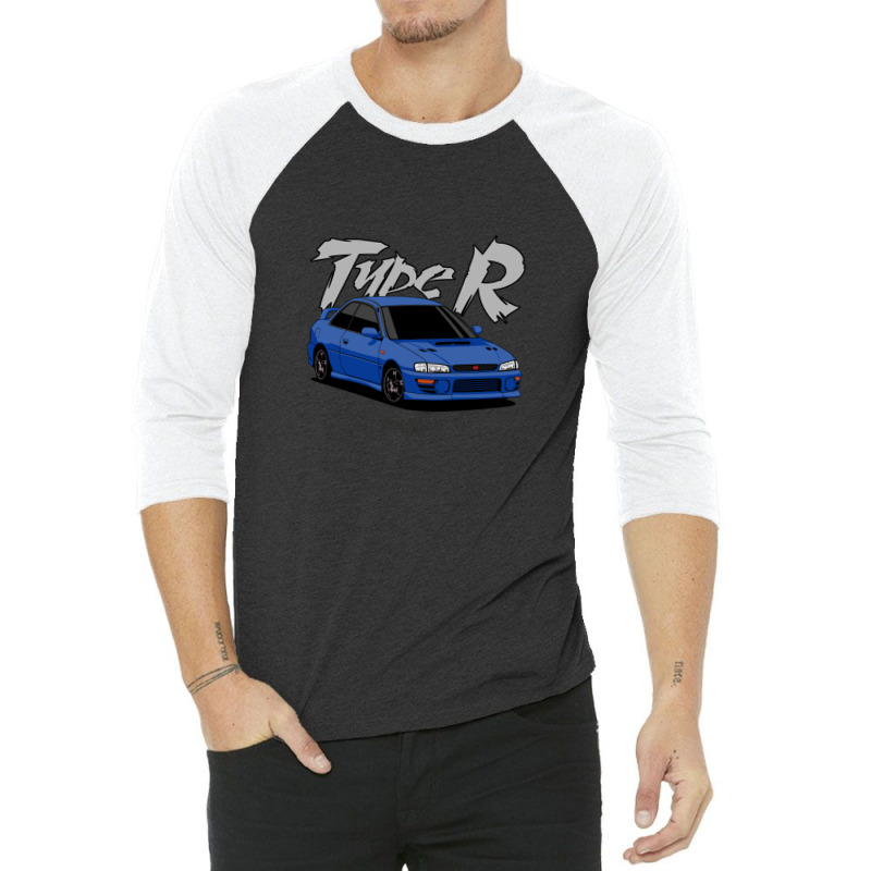 Impreza Type R (blue) 3/4 Sleeve Shirt by RobertDoss | Artistshot