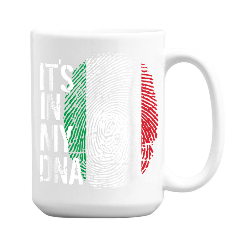 Italian Pride Fingerprint - It_s In My Dna Italy Flag 15 Oz Coffee Mug by JamesPlyler | Artistshot