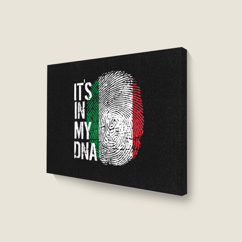 Italian Pride Fingerprint - It_s In My Dna Italy Flag Landscape Canvas Print by JamesPlyler | Artistshot