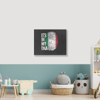 Italian Pride Fingerprint - It_s In My Dna Italy Flag Landscape Canvas Print | Artistshot