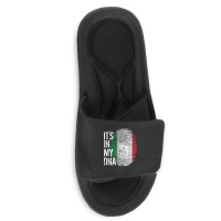 Italian Pride Fingerprint - It_s In My Dna Italy Flag Slide Sandal | Artistshot