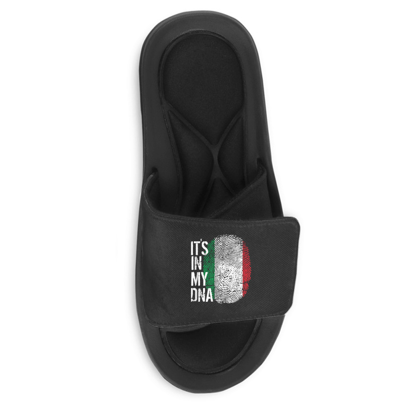 Italian Pride Fingerprint - It_s In My Dna Italy Flag Slide Sandal by JamesPlyler | Artistshot