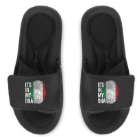 Italian Pride Fingerprint - It_s In My Dna Italy Flag Slide Sandal | Artistshot