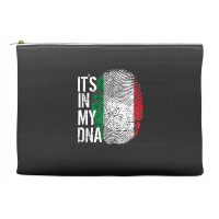 Italian Pride Fingerprint - It_s In My Dna Italy Flag Accessory Pouches | Artistshot