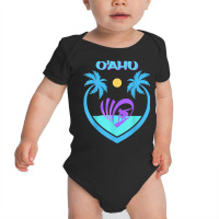 Oahu Surfing Palms Vacation Island Gift Beach Hawaii Surf Baby Bodysuit | Artistshot