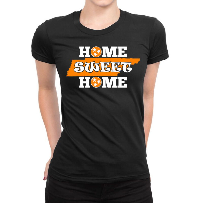 Home Sweet Home Tennessee  Orange State Flag White Tee Ladies Fitted T-Shirt by Haley1989 | Artistshot