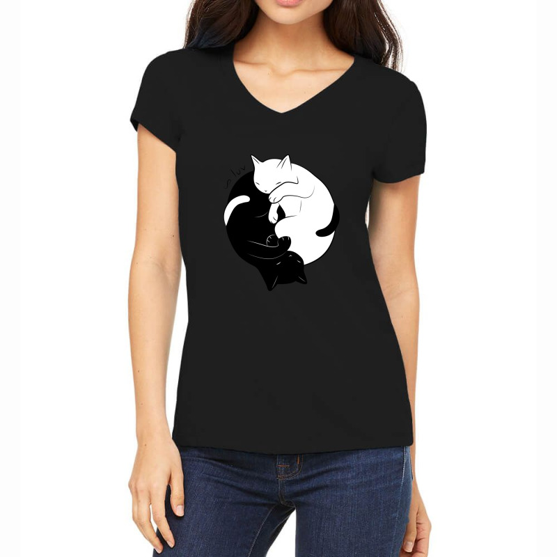 Eternal Cat Love 1 Women's V-Neck T-Shirt by RobinIntorcia | Artistshot