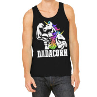 Manly Unicorn Muscle Dad And Daughter Dadacorn Fathers Day Tank Top Tank Top | Artistshot