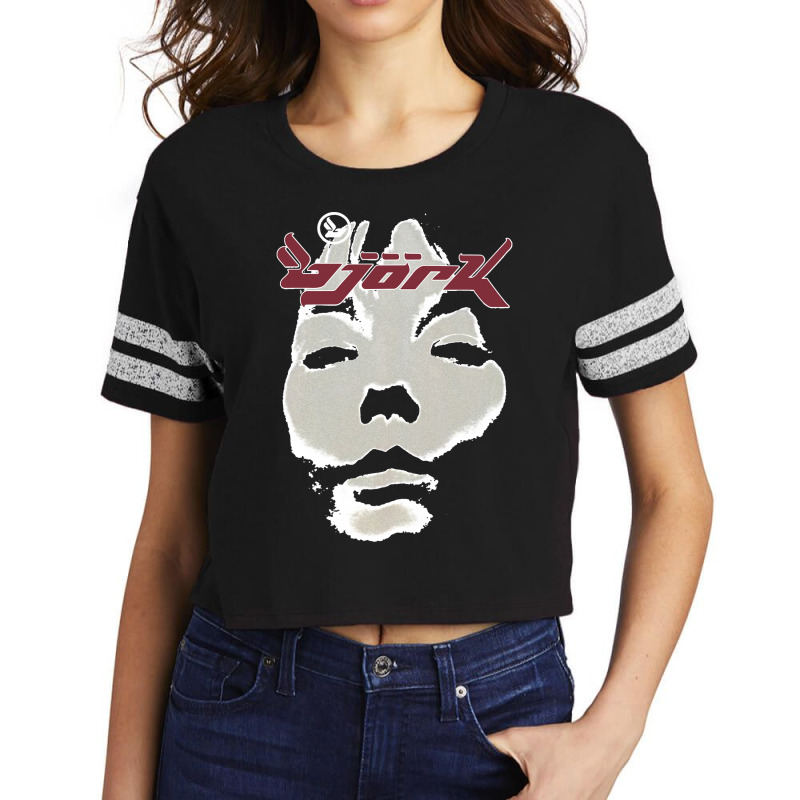 Bjork Homogenic Vintage Face (white) Scorecard Crop Tee | Artistshot