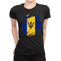 Barbados Flag Barbadian Pride Vintage Barbados Ladies Fitted T-shirt | Artistshot