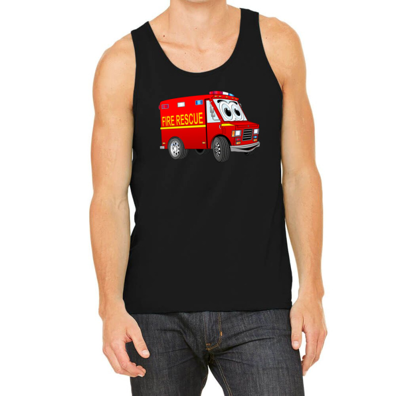 Fire Rescue Mini Van Cartoon Tank Top by PaulDupuy | Artistshot