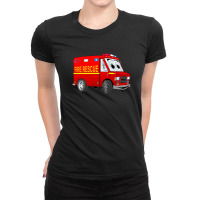 Fire Rescue Mini Van Cartoon Ladies Fitted T-shirt | Artistshot