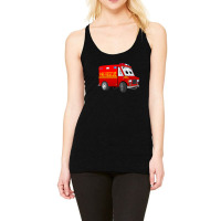 Fire Rescue Mini Van Cartoon Racerback Tank | Artistshot