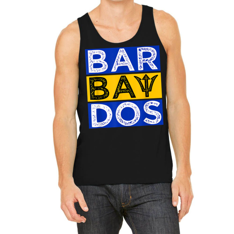 Barbados Flag With Barbados Trident Bajan Soca Tank Top | Artistshot