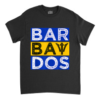 Barbados Flag With Barbados Trident Bajan Soca Classic T-shirt | Artistshot