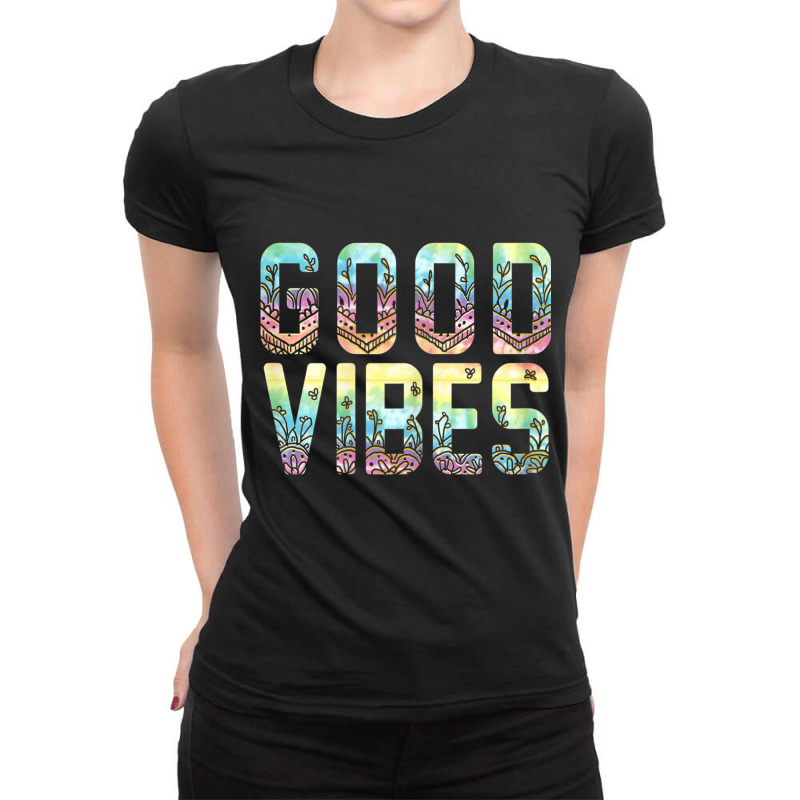 Good Vibes Novelty T Shirt Ladies Fitted T-Shirt by cm-arts | Artistshot