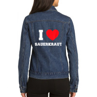 I Love Sauerkraut T Shirt Ladies Denim Jacket | Artistshot