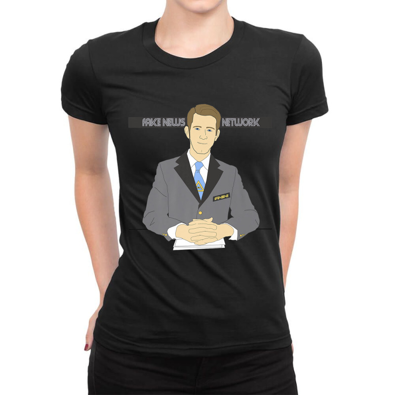 Fake News Anchor Man Breaking News Edition T Shirt Ladies Fitted T-Shirt by cm-arts | Artistshot