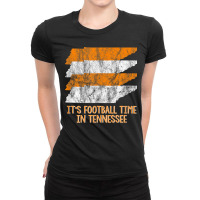 Its Football Time Tennessee Vintage Retro State Orange White Ladies Fitted T-shirt | Artistshot