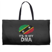 Its In My Dna Saint Kitts And Nevis Flag Fingerprint Weekender Totes | Artistshot