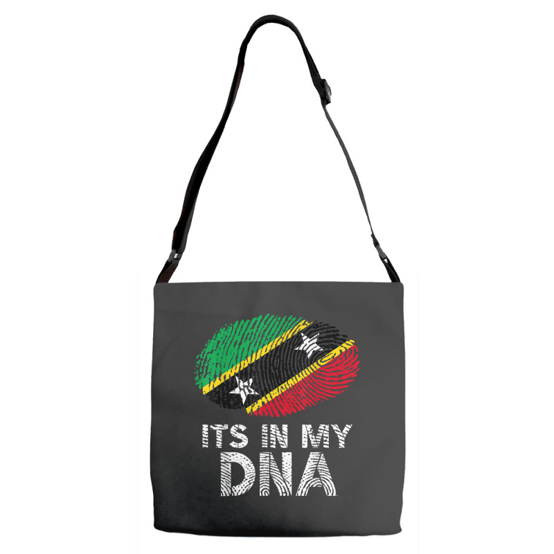 Its In My Dna Saint Kitts And Nevis Flag Fingerprint Adjustable Strap Totes by JamesPlyler | Artistshot