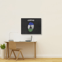 Lesotho Fingerprint Flag Country Pride Heritage Shirt Landscape Canvas Print | Artistshot