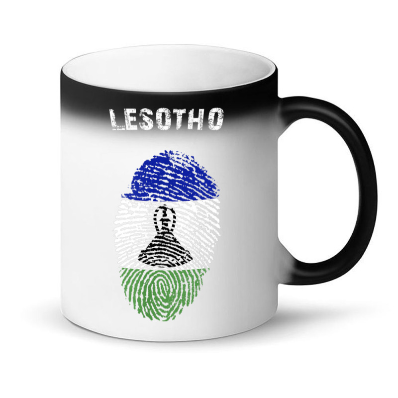 Lesotho Fingerprint Flag Country Pride Heritage Shirt Magic Mug by cm-arts | Artistshot