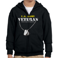 U.s. Army Proud Army Veteran Vet Youth Zipper Hoodie | Artistshot