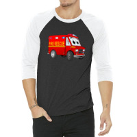 Fire Rescue Mini Van Cartoon 3/4 Sleeve Shirt | Artistshot