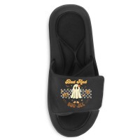 Retro Halloween Ghost Bad And Boo Jee Pumpkin Slide Sandal | Artistshot