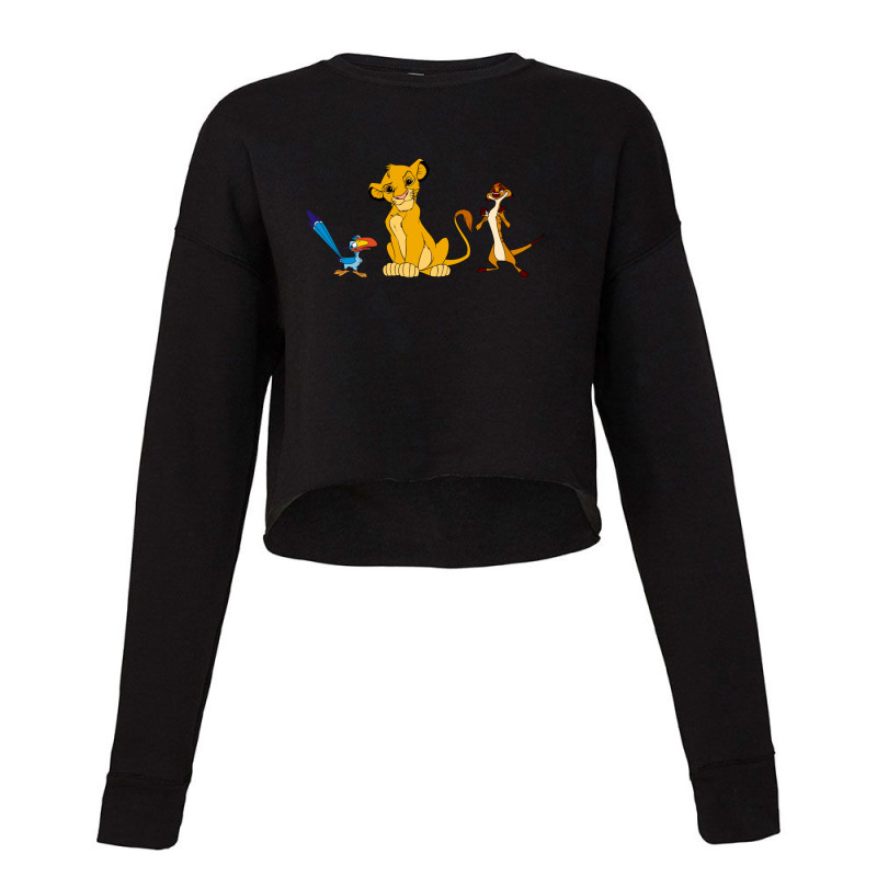 Simba Zazu And Timon   Cartoon Cropped Sweater by JACQUELINEMARIASMITH | Artistshot