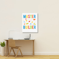 Brick Builder Funny Blocks Building Master Builder Toys Kids T Shirt Portrait Canvas Print | Artistshot