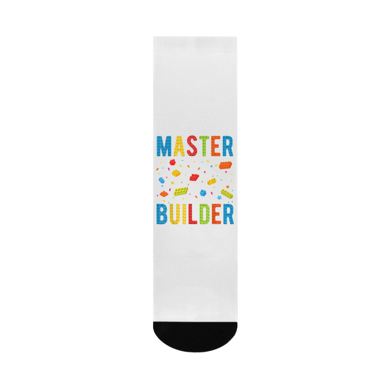 Brick Builder Funny Blocks Building Master Builder Toys Kids T Shirt Crew Socks | Artistshot