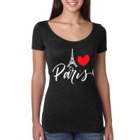 Eiffel Tower A Heart From Paris With Love To France T Shirt Women's Triblend Scoop T-shirt | Artistshot