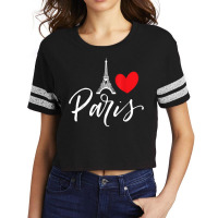 Eiffel Tower A Heart From Paris With Love To France T Shirt Scorecard Crop Tee | Artistshot