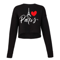 Eiffel Tower A Heart From Paris With Love To France T Shirt Cropped Sweater | Artistshot