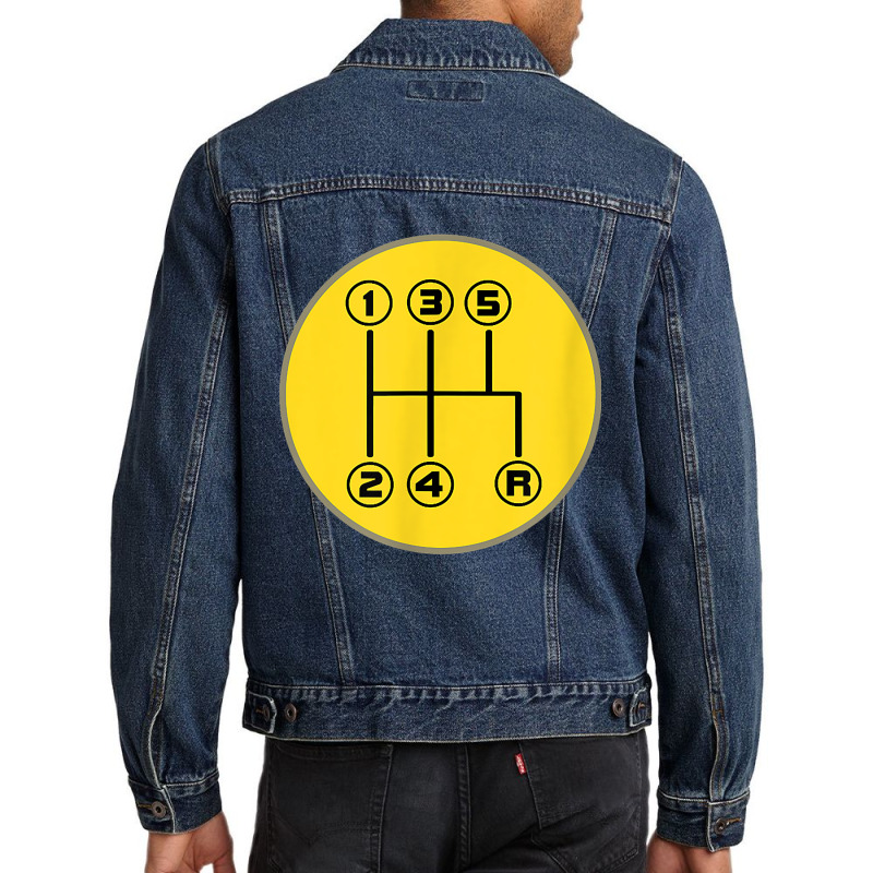 Driving Shift Pattern Fun Stick Shift Manual Men Denim Jacket by ShannonFrancis | Artistshot