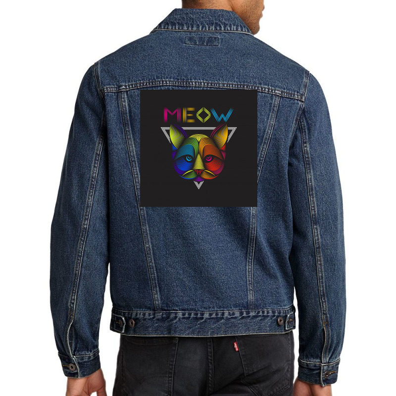 Meow Men Denim Jacket | Artistshot