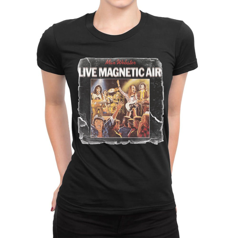 Max Webster Live Magnetic Air Ladies Fitted T-Shirt by cm-arts | Artistshot