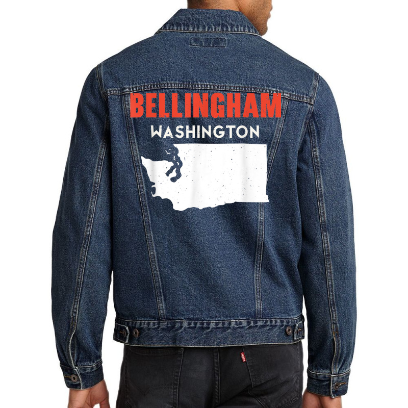 Bellingham Washington Usa State America Travel Washingtonian Men Denim Jacket | Artistshot