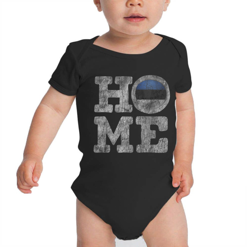 Estonia Home Distressed T Shirt Estonian Flag T Shirt Baby Bodysuit | Artistshot