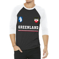 Greenland Sportsoccer Jersey Tee Flag Football Nuuk T Shirt 3/4 Sleeve Shirt | Artistshot