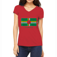 Dominica Flag Souvenir T Shirt Women's V-neck T-shirt | Artistshot