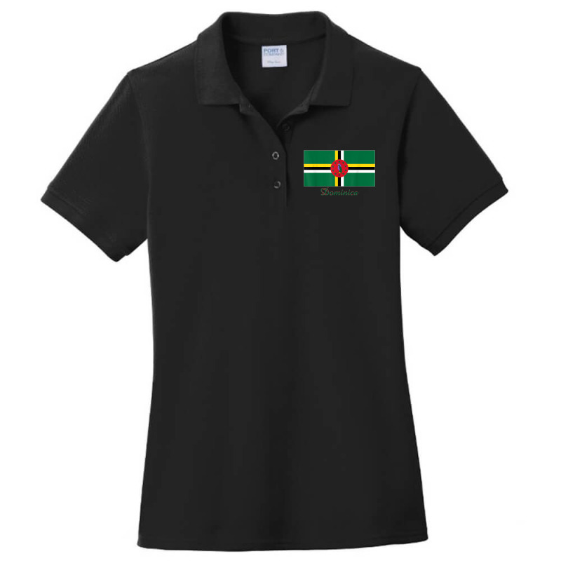 Dominica Flag Souvenir T Shirt Ladies Polo Shirt by cm-arts | Artistshot