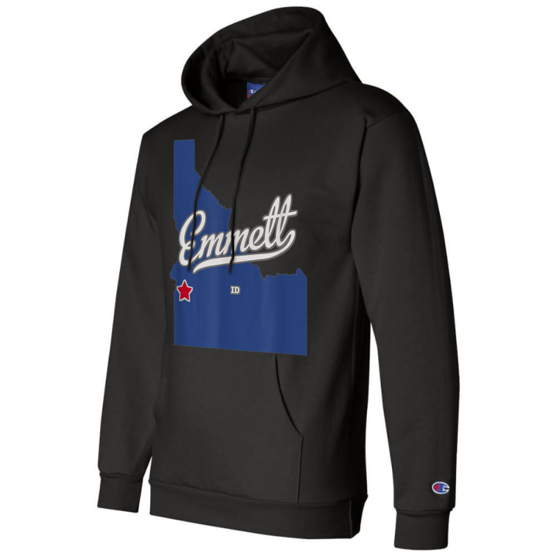 Emmett Idaho Id Map Champion Hoodie | Artistshot